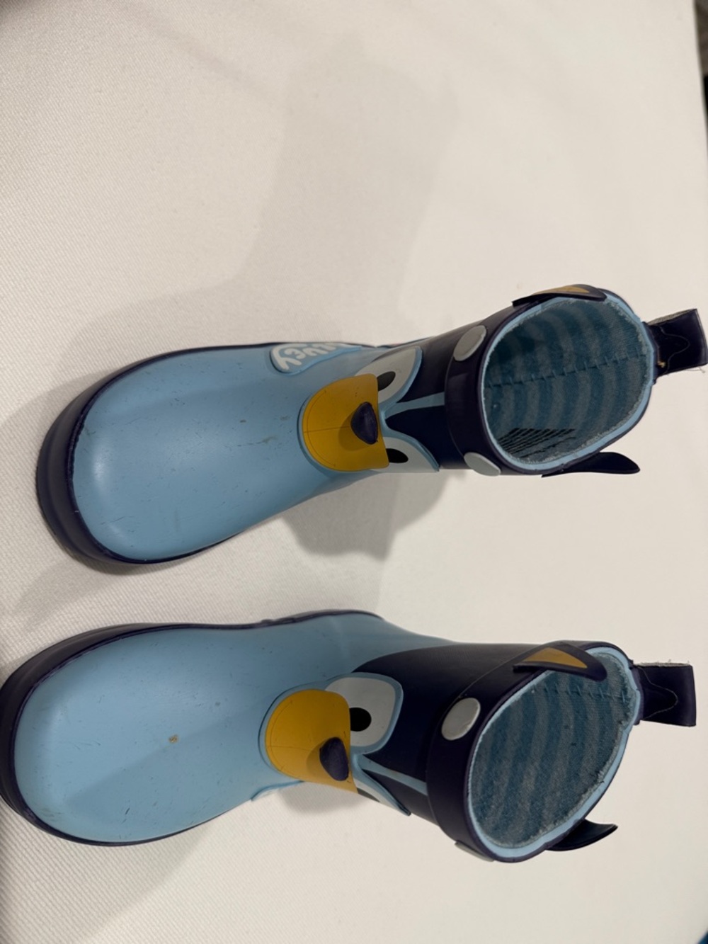 Kids Blue Penguin Rain Boots